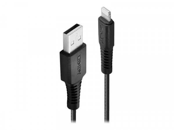 LINDY USB Typ A an Lightning Ladekabel verstärkt 0,5m