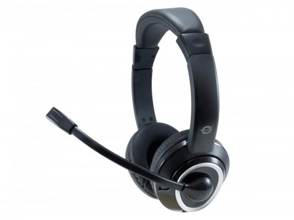 CONCEPTRONIC Headset USB 2m Kabel,Mikro,Fernb. Stereo sw