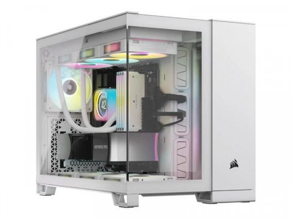 CORSAIR Geh Micro-ATX 2500X LINK Tempered Glass White