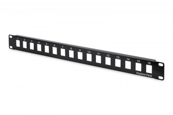 DIGITUS Patchpanel 1HE 16-Port ungeschirmt schwarz