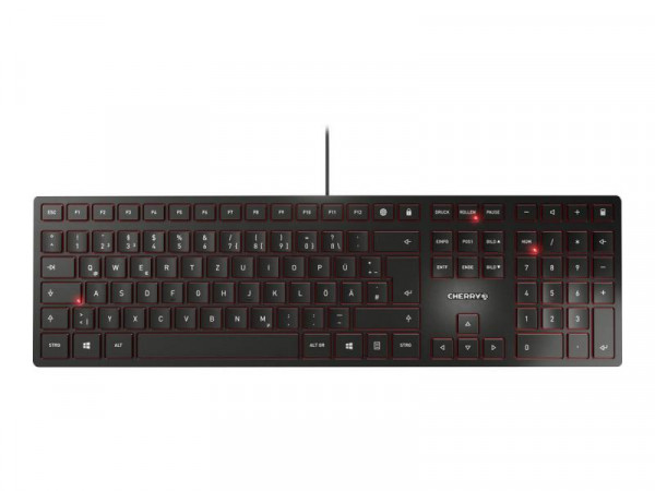 CHERRY TAS KC 6000 Slim Schwarz USB Deutsches Layout