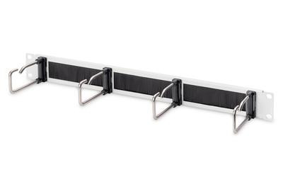 DIGITUS Kabelrangierpanel Stahlbügeln+Bürstenleiste 19" 1HE