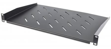 Intellinet 19" Fachboden 350mm Frontmont. 1HE perforiert sw 