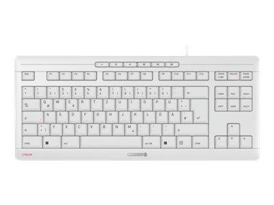 CHERRY TAS STREAM KEYBOARD TKL Corded DE-Layout grau