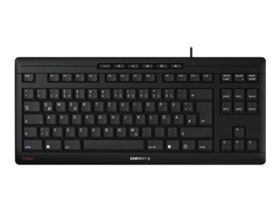 CHERRY TAS STREAM KEYBOARD TKL Corded DE-Layout schwarz