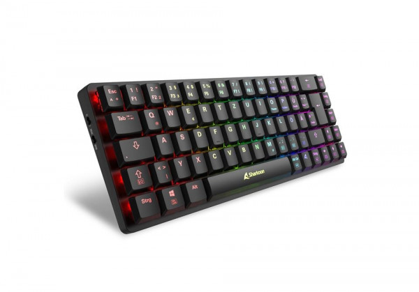 Sharkoon Gaming Tastatur PureWriter W65 schwarz-braun DE