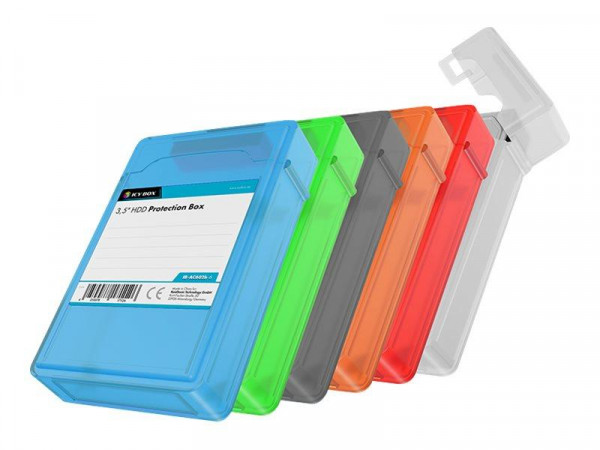 Schutzgehäuse Set IcyBox Set, 6 Stück für 3,5" Festplatten