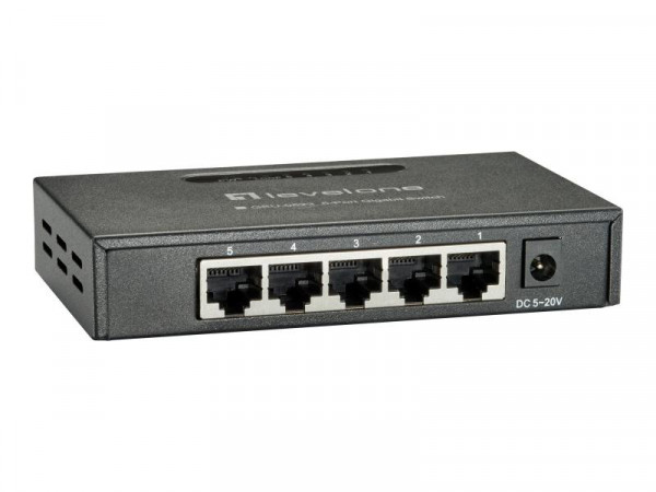 LevelOne Switch 5x GE GEU-0523 Metall