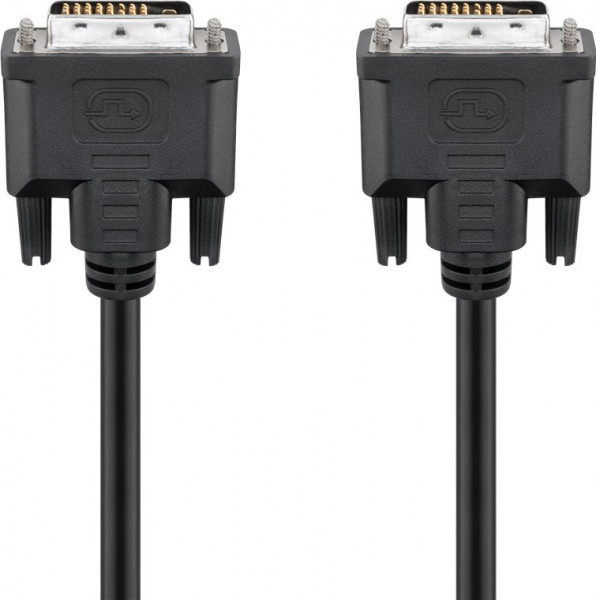 DVI-D Kabel(24+1) St/St, 5,0m, schwarz, Blister