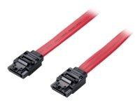 Equip Flachkabel SATA 6Gbps 0.50m m. Metallclip gewinkelt