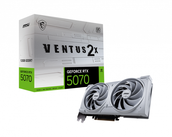 MSI RTX5070 Ventus 2X OC White 12GB GDDR HDMI 3xDP