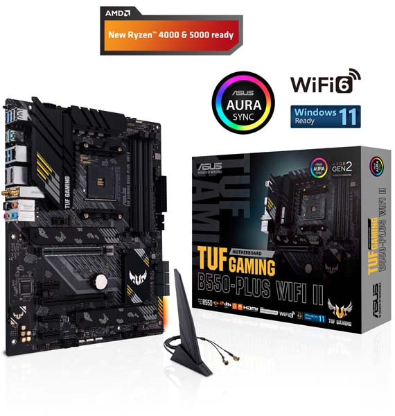 Mainboard ASUS TUF GAMING B550-PLUS(WI-FI II) (AMD,AM4,DDR4,ATX)