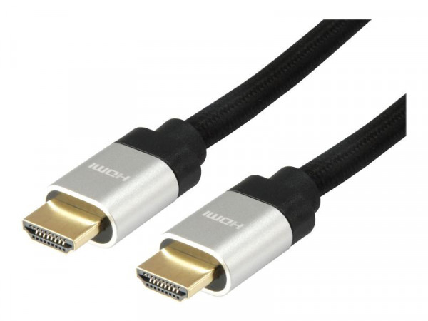 Equip HDMI UHS E.Gewebe 2.1 A-A St/St 3.0m 8K60Hz HDR sw