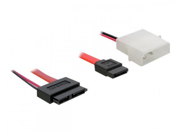 SATA-Kabel Delock Slim 13pin -> SATA 7pin +2pin Molex 0.30m