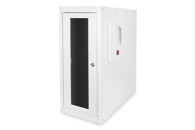 DIGITUS PC Schutzgehäuse 670x300x600 Akt.Lüf.IP54,abschl.gra