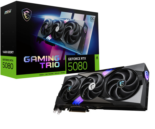 MSI RTX5080 Gaming Trio OC 16GB GDDR7 HDMI 3xDP