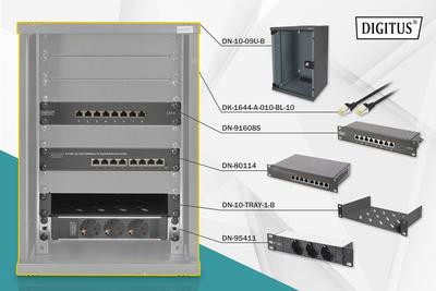 Digitus Netzwerk-Set 254 mm (10")-9HE, 312x300mm (B x T)