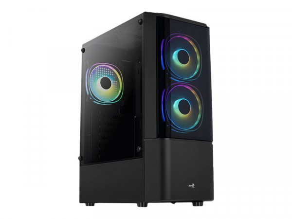 Gehäuse AeroCool Midi Quantum v3 Black MicroATX/ATX/MiniITX