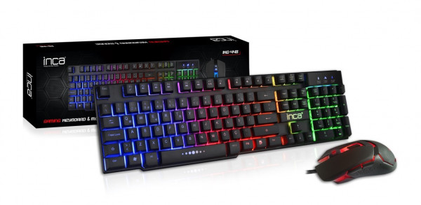 INCA Gaming Tastatur IKG-448 inkl. Maus, RGB, dt. Layout
