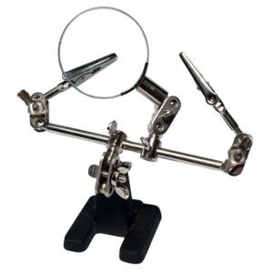 LogiLink 3te helfende Hand mit Lupe, 46mm Lupe & 8 Gelenken
