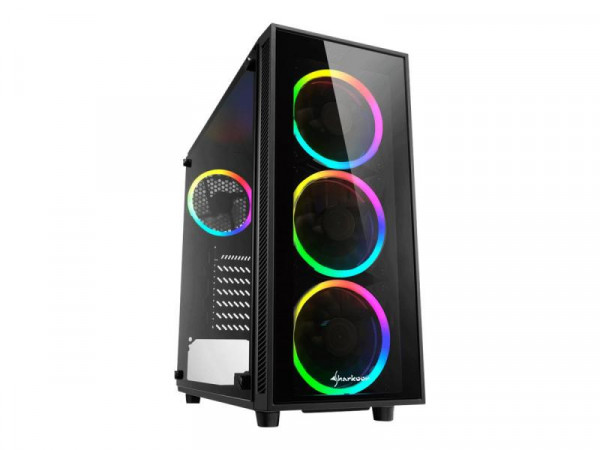 Sharkoon Gehäuse TG4 ATX Midi Tower schwarz / RGB