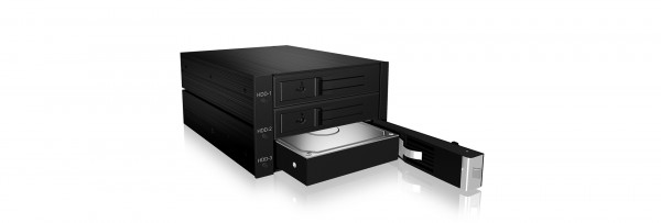 (B-Ware) Backplane IcyBox 3x8,9cm SATA/SAS in 2x5,25" IB-563SSK (b)