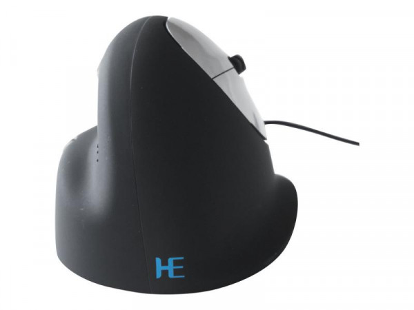 R-Go Maus HE ergonomisch rechts USB mittel schwarz/sil