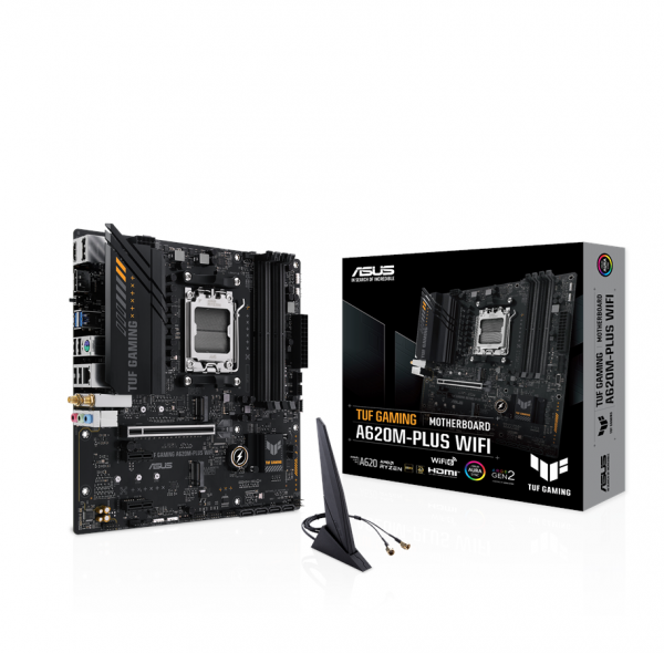 Mainboard ASUS TUF GAMING A620M-PLUS WIFI (AMD,AM5,DDR5,mATX)