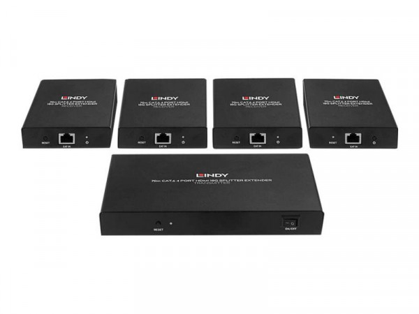 Lindy 70m 4 Port Cat.6 HDMI 4K60 Splitter Extender
