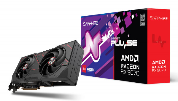 SAPPHIRE Radeon RX9070 Pulse OC 16GBGDDR6 2xHDMI 2xDP