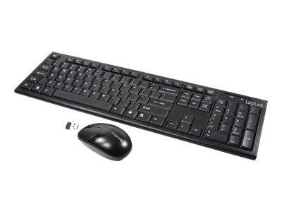 LogiLink Combo Set with Autolink - Tastatur-und-Maus-Set - 2.4 GHz