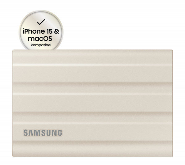 SSD 2TB Samsung Portable SSD T7 Shield USB3.2 Beige