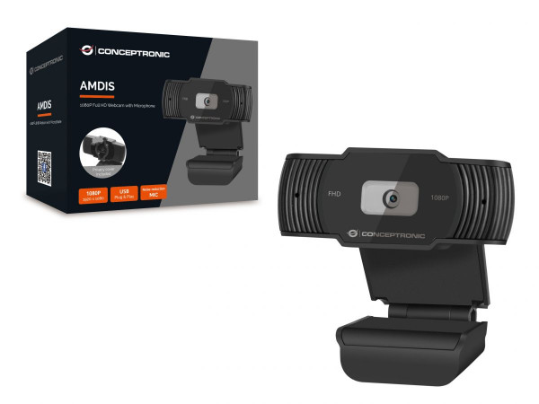 CONCEPTRONIC Webcam AMDIS 1080P Full HD Webcam+Microphone