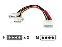 Equip Stromkabel Y-Kabel 1x 13,3cm > 2x 13,3cm St/Bu 0,20m