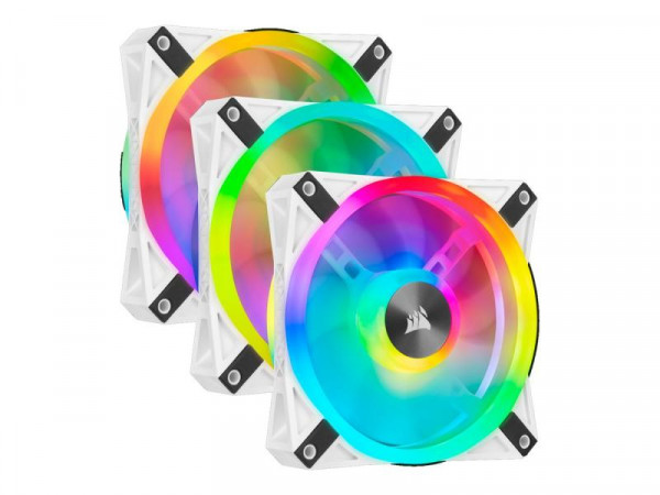 Lüfter CORSAIR 120*120*25 QL120 RGB LED Fan WHITE, Triple