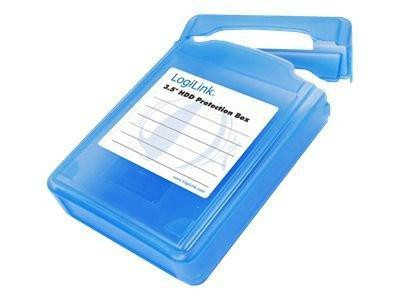 LogiLink HDD Schutz-Box für 1x 8.9cm (3,5") blau wasseresist