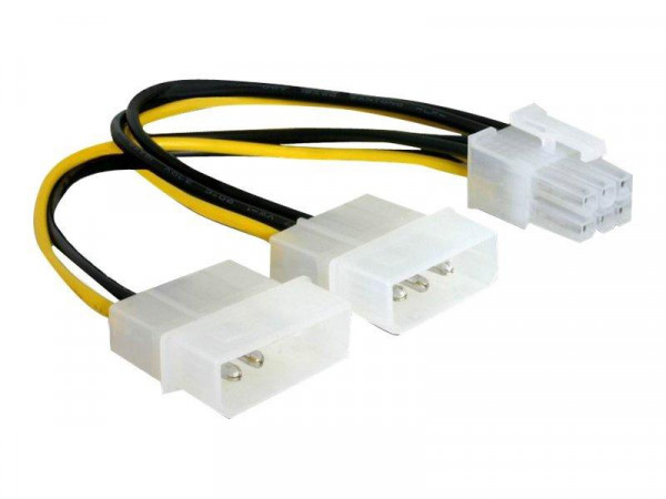 Adapterkabel 2xMolex -> PCIe 6Pin 0,15m