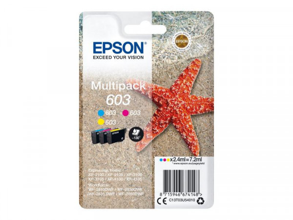 Patrone Epson 603 T03U5 Multipack 130 Seiten