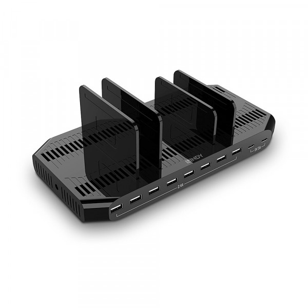 (B-Ware) LINDY 120W 10 Port USB-Ladestation für 10 Tablets/Smartphone