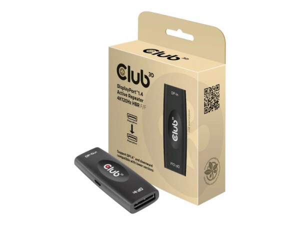 Club3D Repeater DisplayPort 1.4 > DisplayPort 1.4 akt.