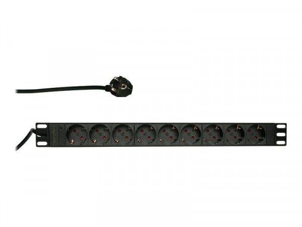 LogiLink Steckdosenleiste 19" 9fach ohne An/Aus Schalter