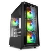 Gehäuse Sharkoon TK4 RGB black mit TG-Fenster