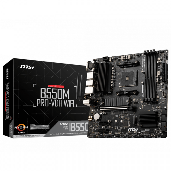 Mainboard MSI B550M Pro-VDH Wifi (B550,AM4,mATX,AMD)