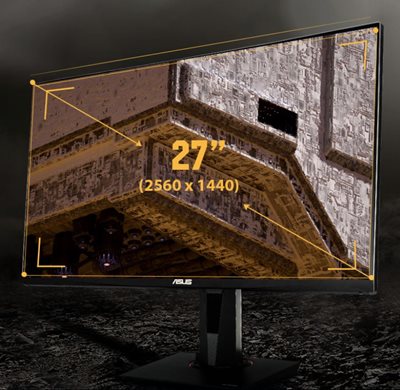 Ein 68,58cm (27 Zoll) WQHD-Display (2560 x 1440) für eine extrem detaillierte Anzeige und präzise Farben