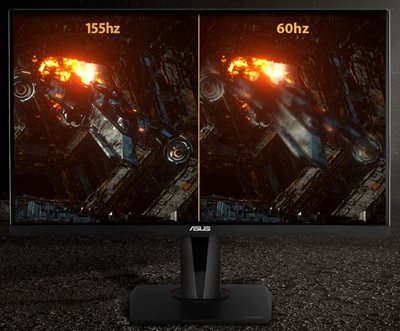 Unglaublich schnelle Bildwiederholrate von 155Hz