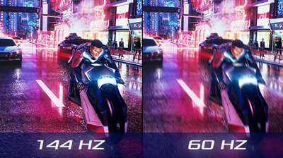 Schnelle Bildwiederholfrequenz von 144 Hz und 1 ms Reaktionszeit (MPRT)