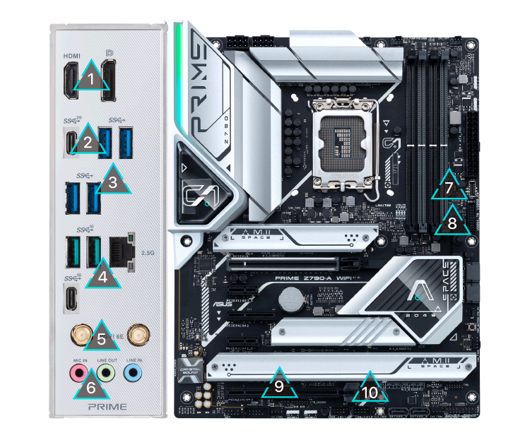 Alle technischen Daten des PRIME Z790-A WIFI Mainboards