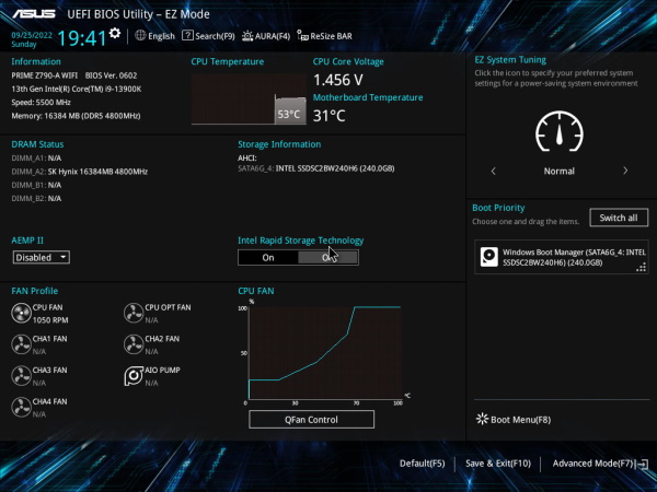 UEFI BIOS EZ mode UI