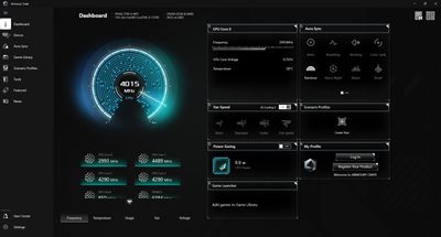 Armoury Crate Dashboard UI