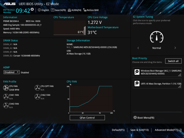 UEFI BIOS EZ mode UI